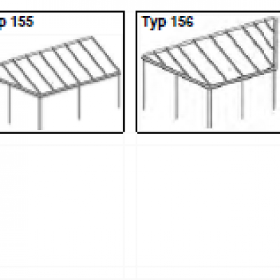 Типовые проекты террасы TS Aluminium - таблица 4